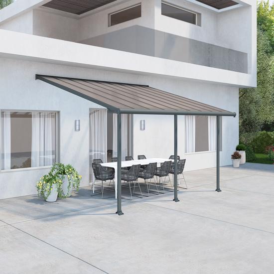 Palram 10x18 Olympia Patio Cover Kit - Gray/Bronze (HG8818) Protect your porch from the sun's rays.