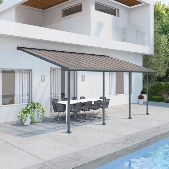 Palram 10x24 Olympia Patio Cover Kit - Gray/Bronze (HG8824) Cover your furniture to keep it from fading from the harsh sun rays. 