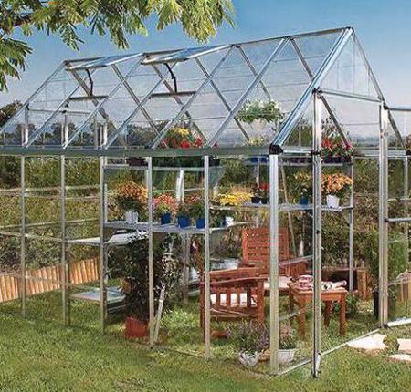 Palram 8x12 Snap & Grow Hobby Greenhouse Kit - Silver (HG8012) This greenhouse helps you to shield your flowers from the weather elements. 