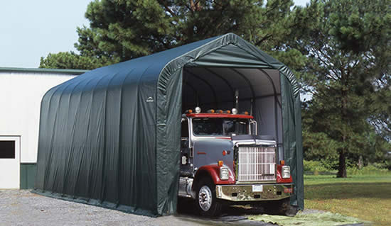 ShelterLogic 15x24x12 Peak Style Shelter Kit - Green (95371) Provides full protection for you vehicle.  